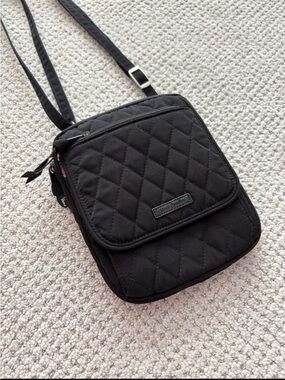 Vera Bradley Black Mini Hipster crossbody Bag Purse